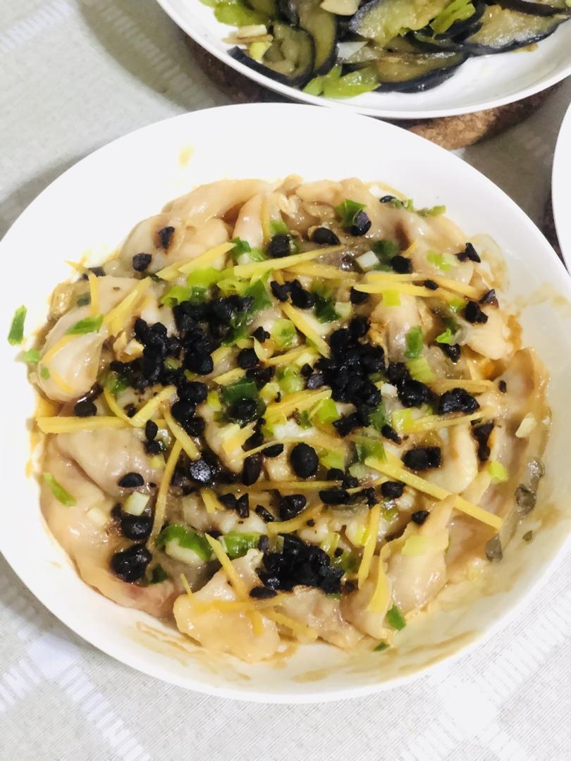 家常豉汁蒸脆肉皖/鱼片