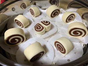黑白配(^з^)-☆～双色奶香巧克力卷卷（花式馒头一次发酵上班族前晚准备早餐🥣）的做法 步骤10