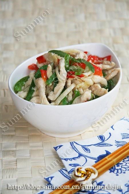 茭白炒肉丝的做法