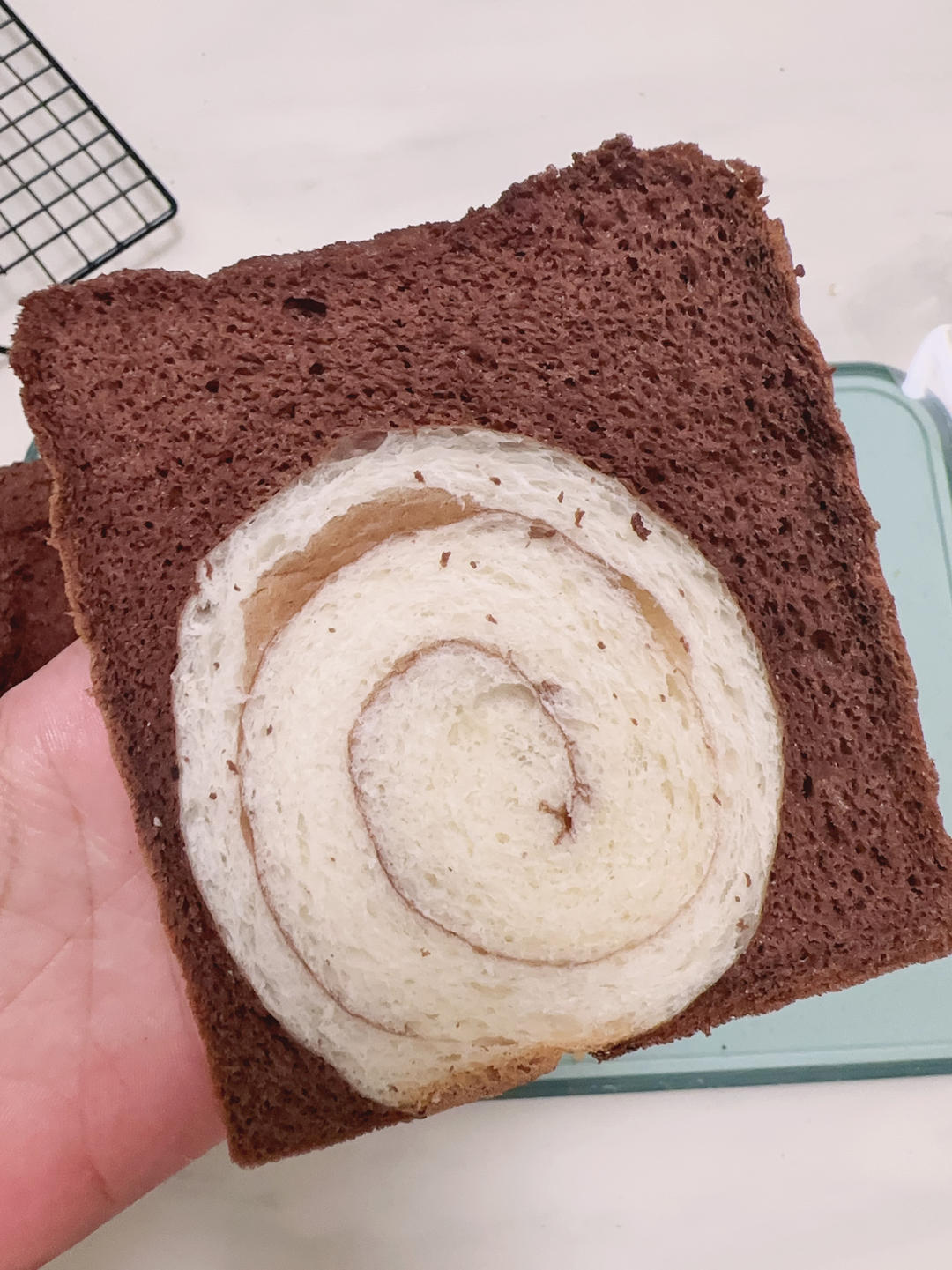 柔软的黑钻吐司🍞可可蛋糕夹牛奶吐司 一箭双雕的美味