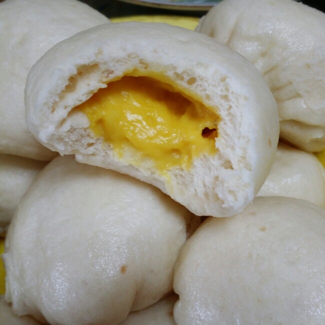 自制无油奶黄包