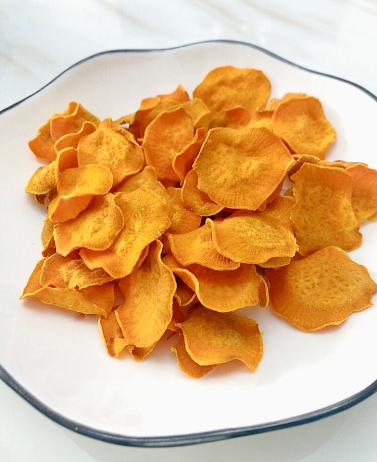 保证脆的烤红薯片（无油）