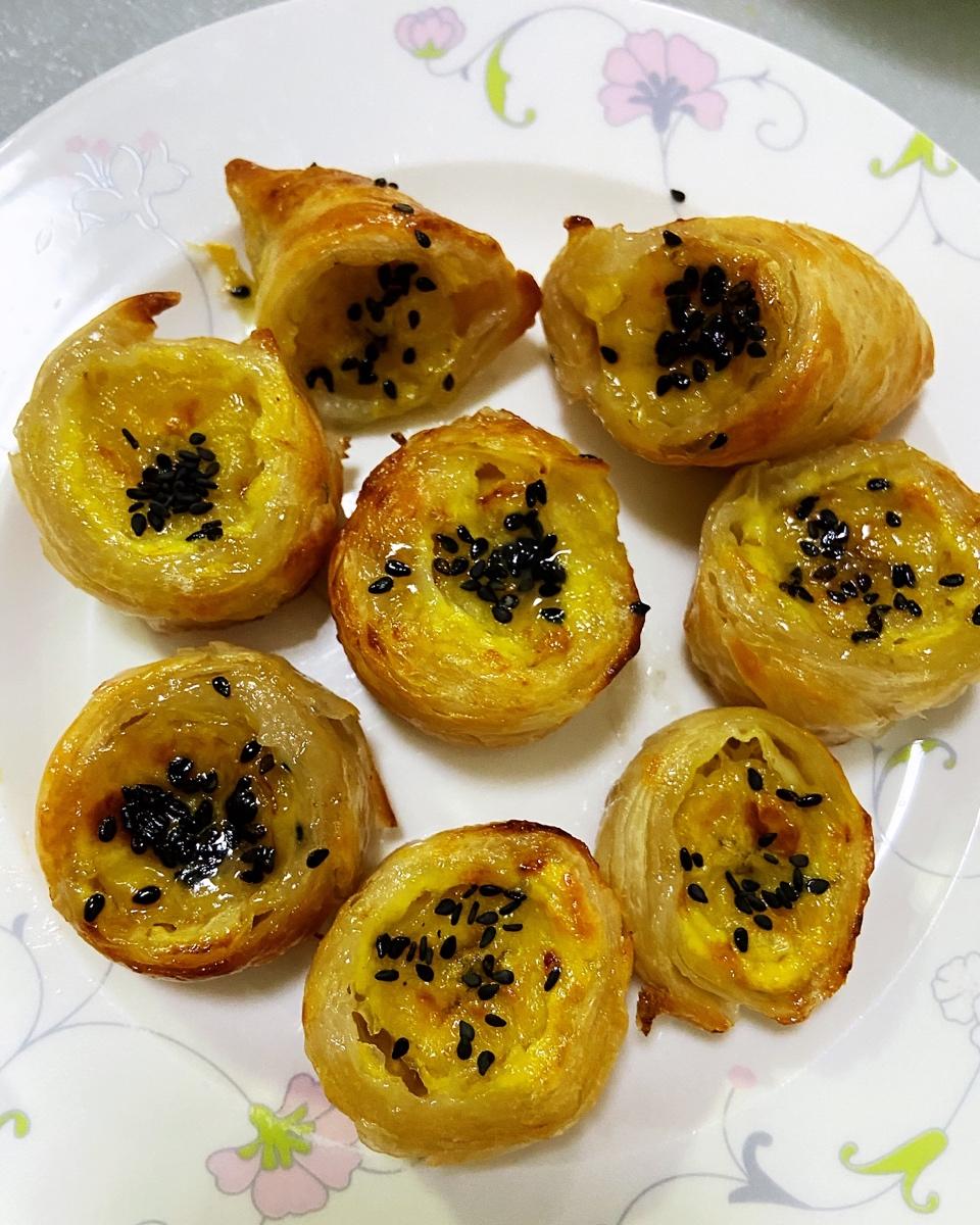 空气炸锅炸所有之香蕉酥（手抓饼版）