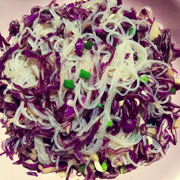 炝拌粉丝紫甘蓝