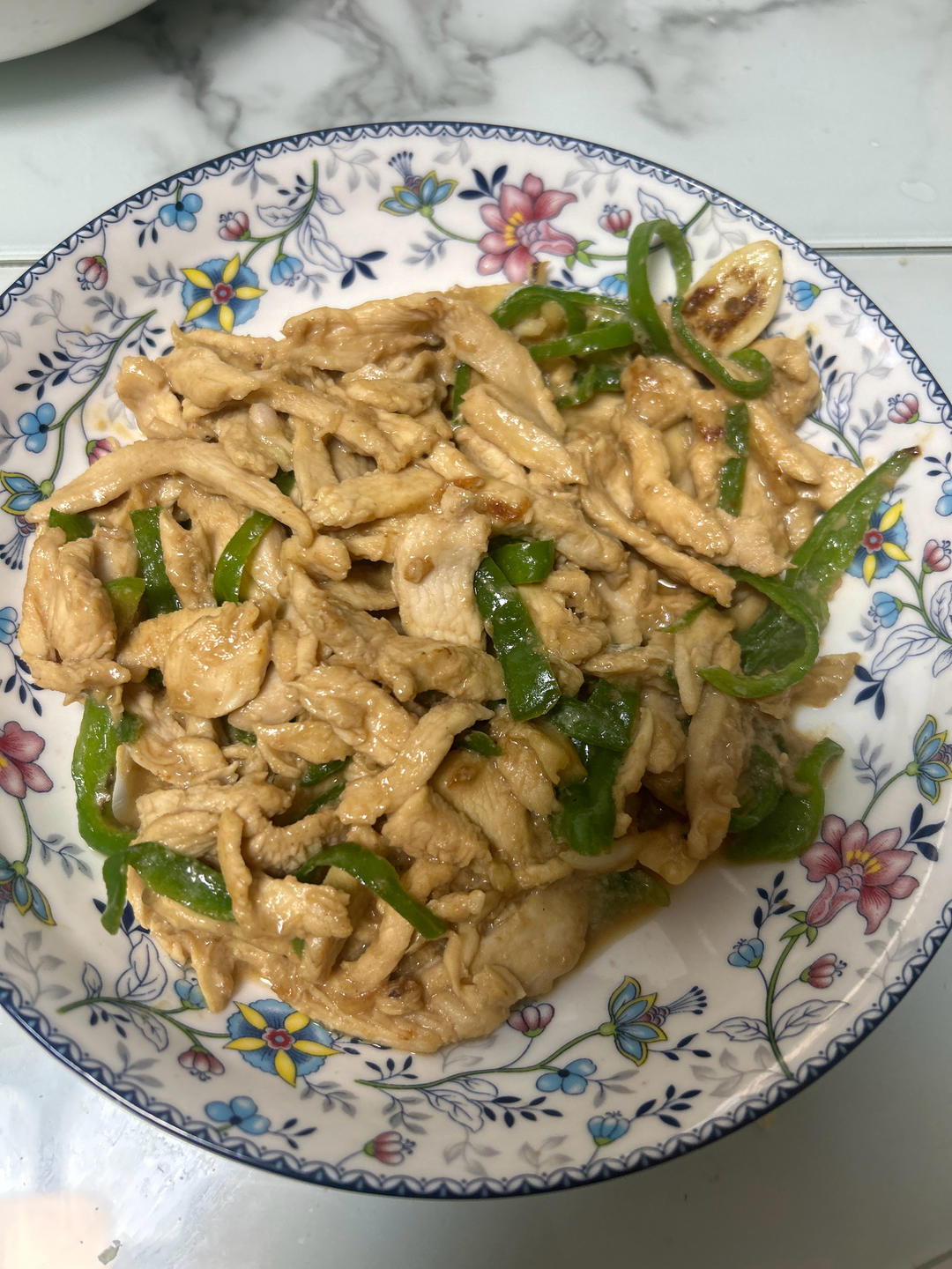 鸡丝炒青椒（鸡肉不老）