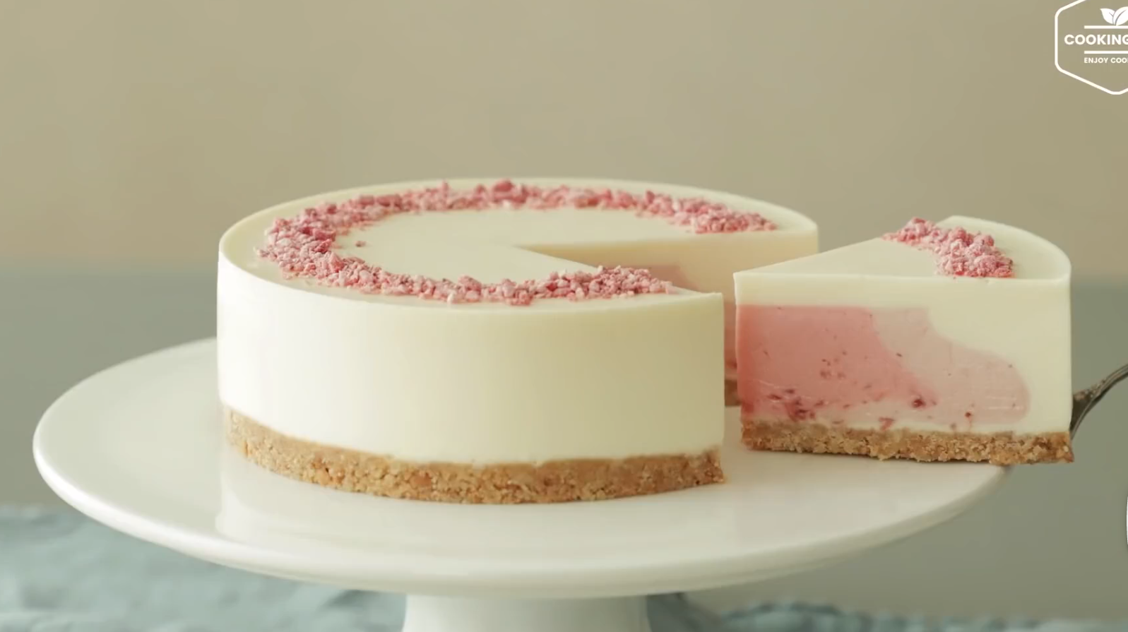 【免烤】草莓芝士蛋糕 Strawberry Cheesecake的做法