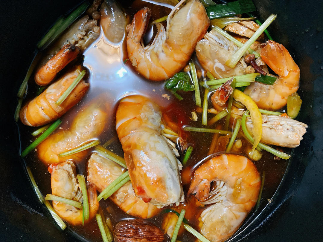 夏日美食-熟醉大头虾