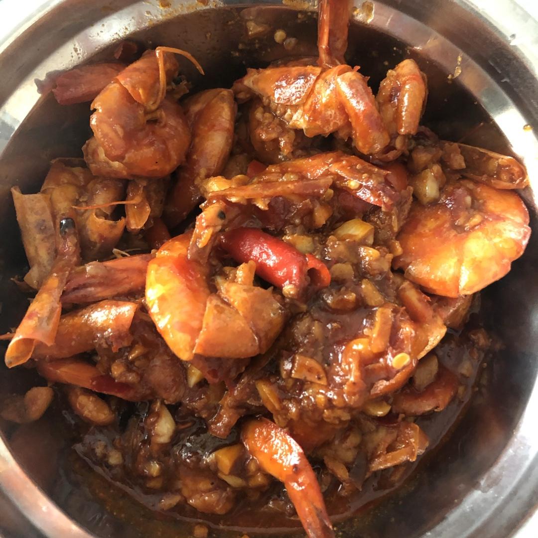 蒜蓉茄汁开背虾