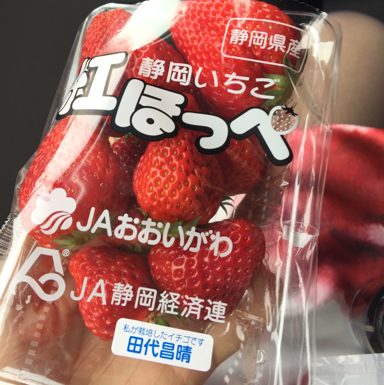 今冬第一颗草莓