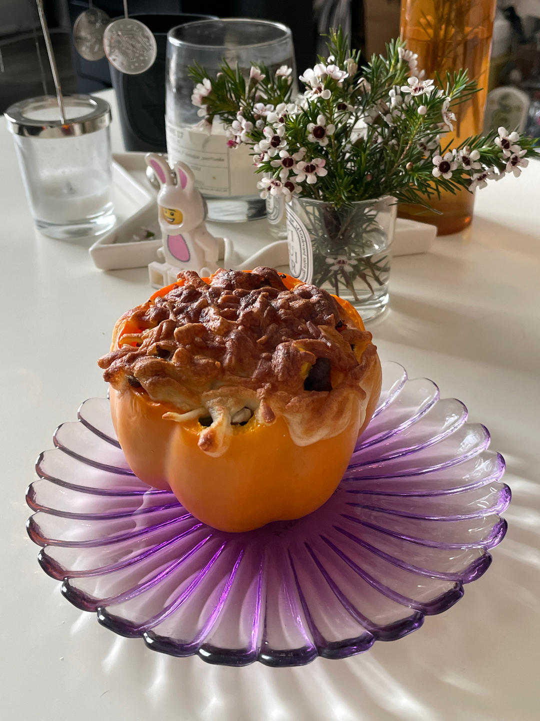 高颜值减脂餐！柔嫩一口拉丝的芝士牛肉焗彩椒