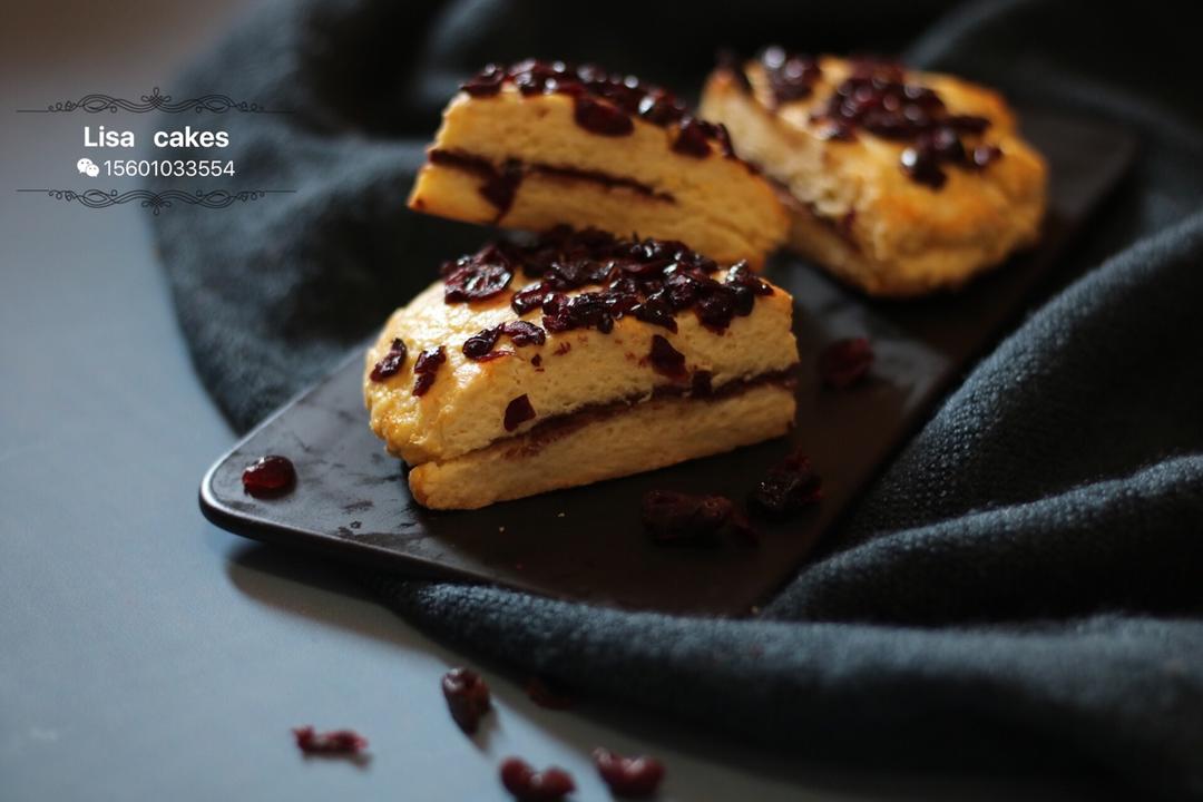 红豆蔓越莓司康（松饼）