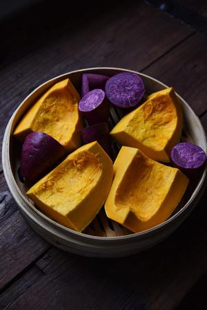 南瓜紫薯芋圆的做法 步骤1