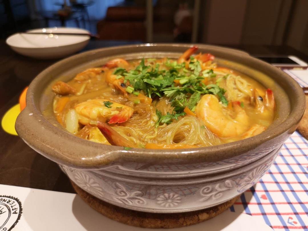 咖喱鲜虾粉丝煲