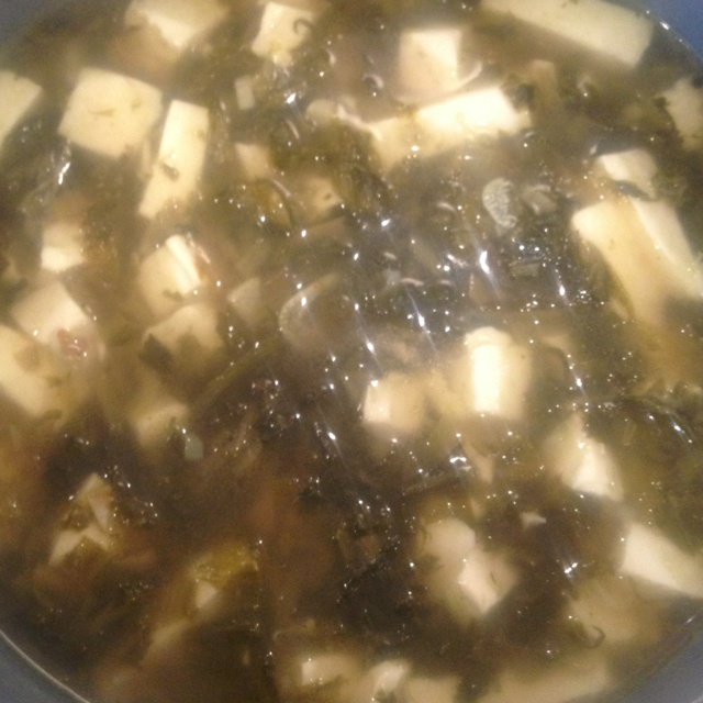 石锅雪菜嫩豆腐