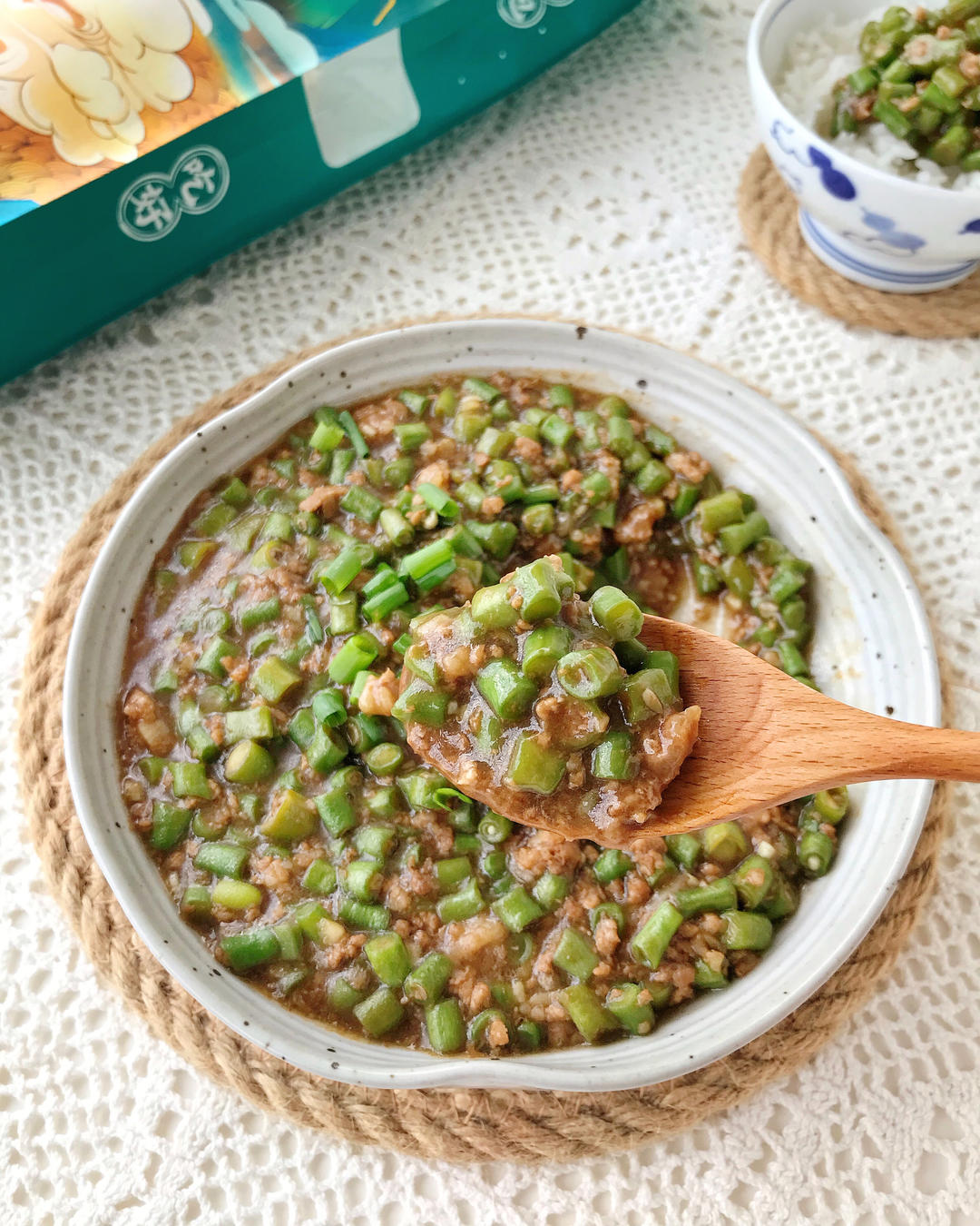 豆角炒肉末