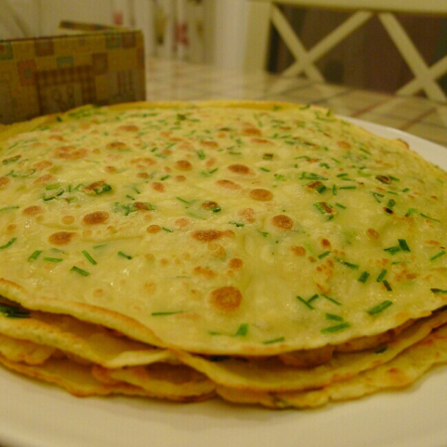 无尘5做的鸡蛋葱花饼