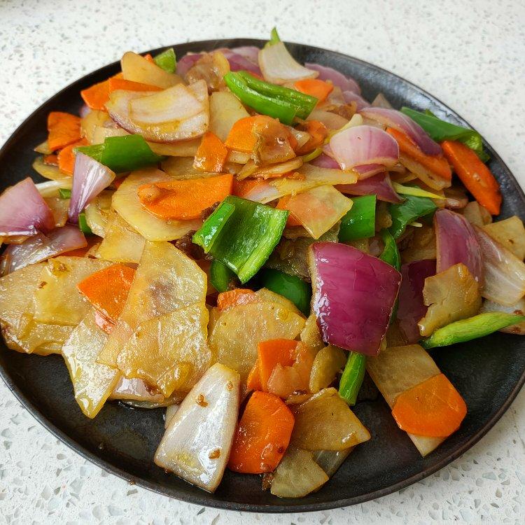 陕北婆姨厨房成长记做的洋葱炒土豆片真的绝了(注意看小贴士)