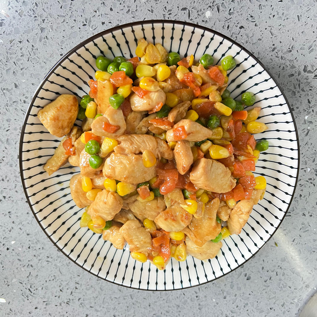 玉米鸡丁