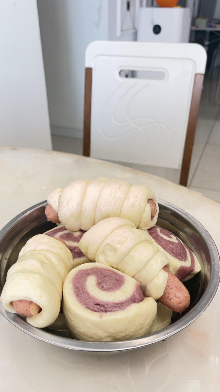 紫薯馒头卷（紫薯双色馒头）