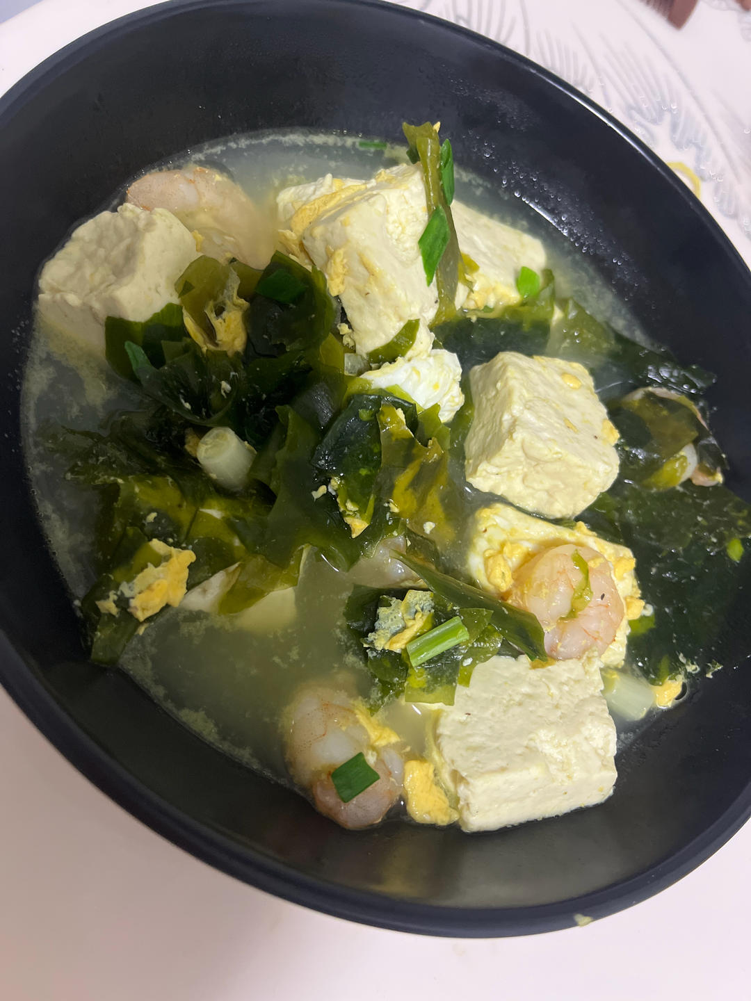 孩子增高汤 | 虾仁豆腐裙带菜汤
