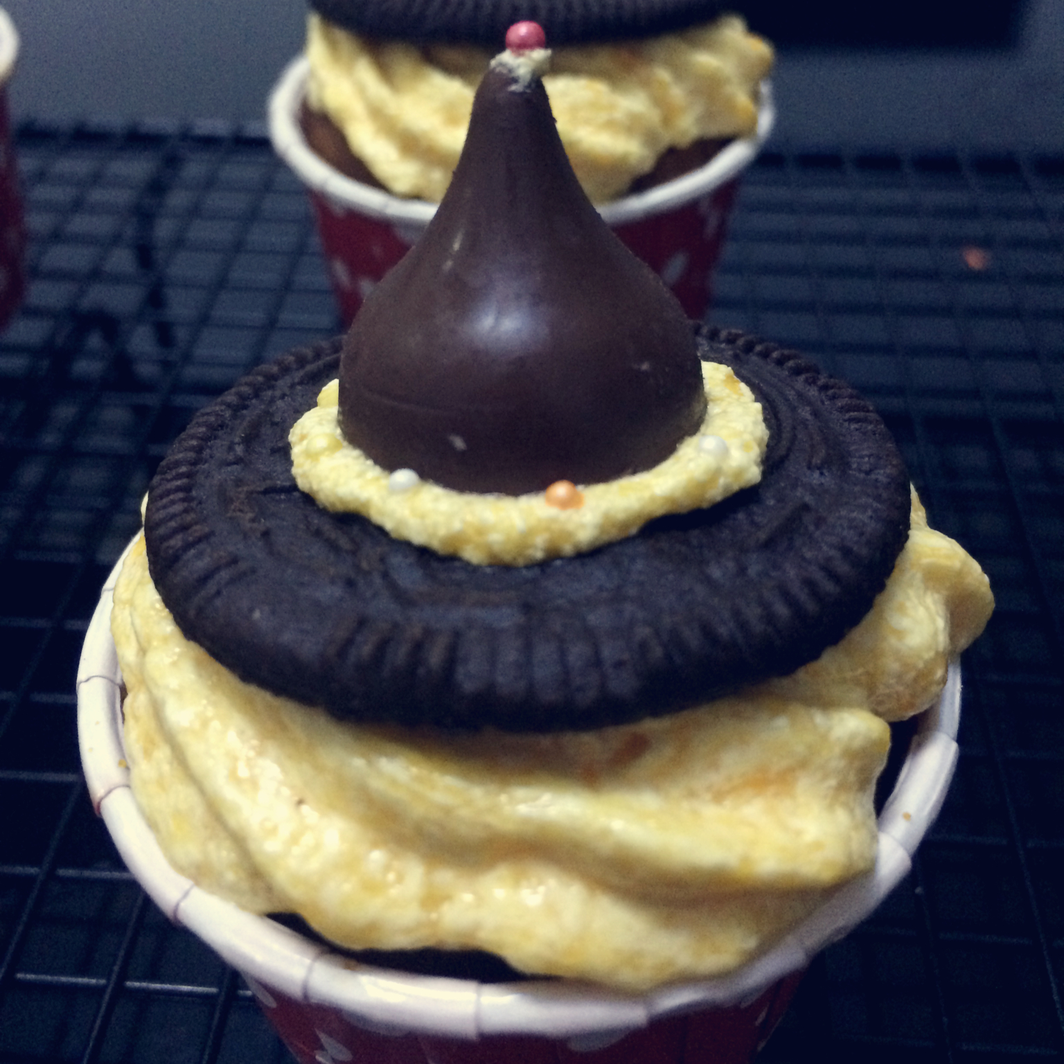 【万圣节】女巫帽子cupcake—美的T7-L382B智烤大师