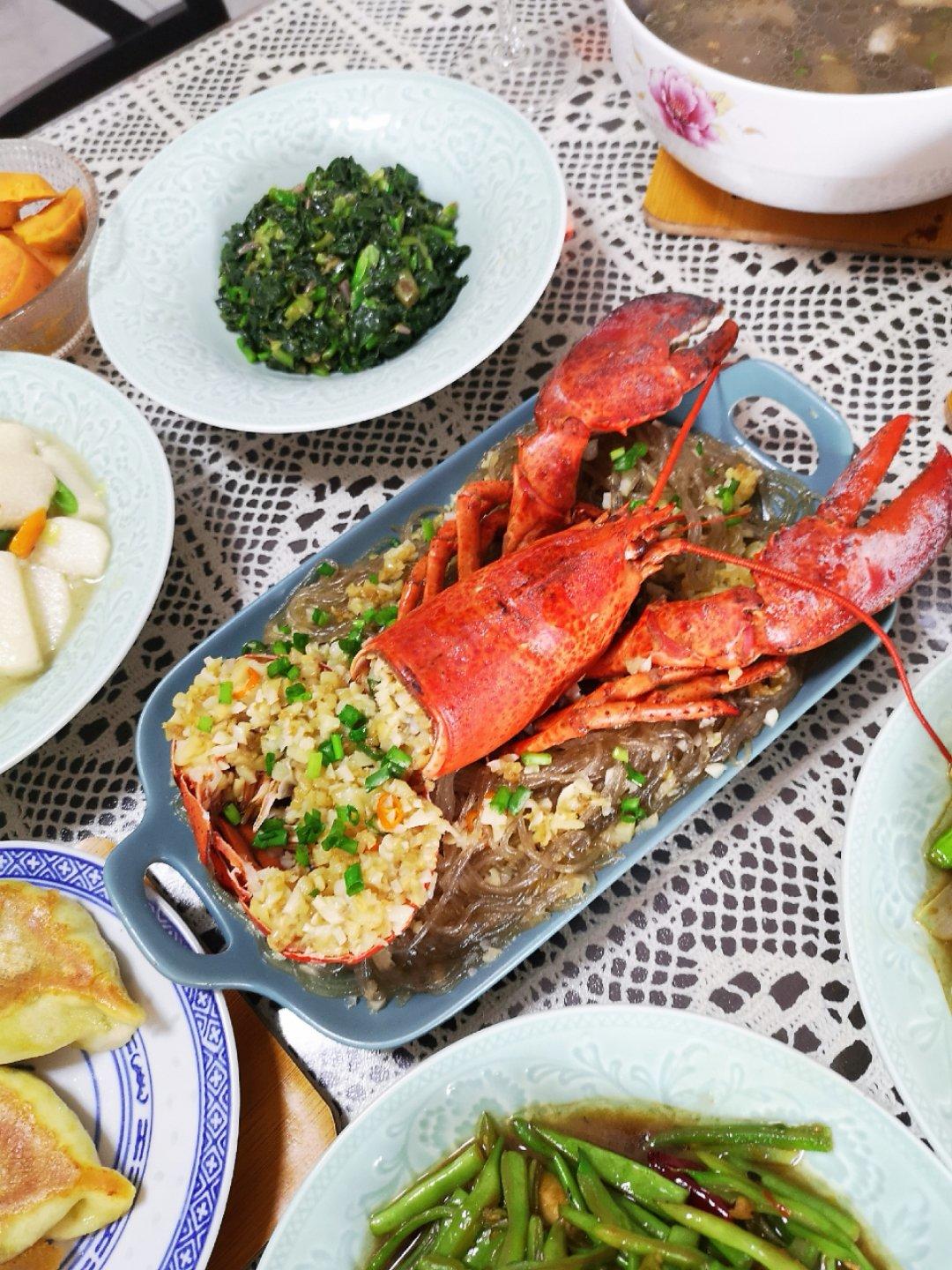 蒜蓉龙虾蒸粉丝