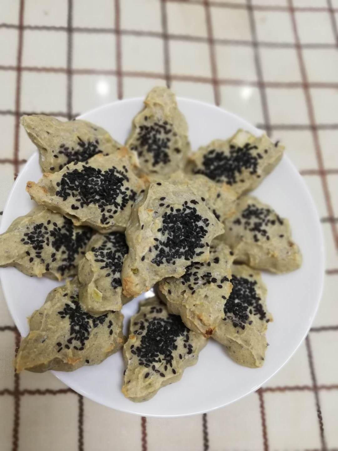 洋葱虾皮芝麻豆渣饼（电烤箱版）