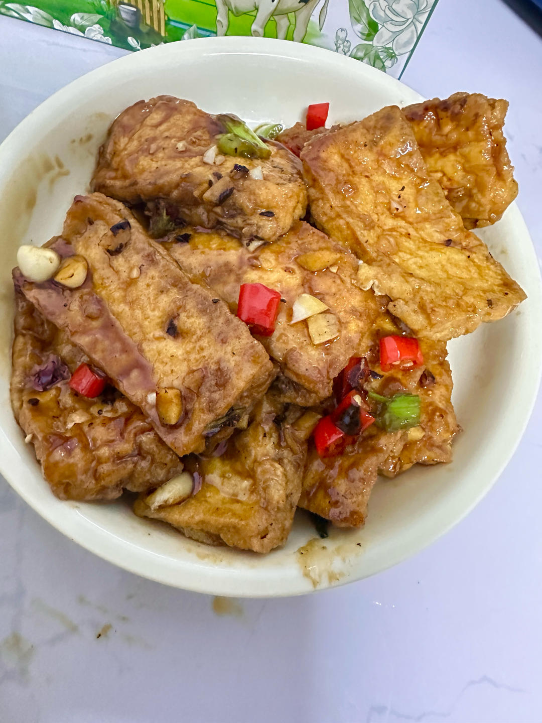焖煎豆腐