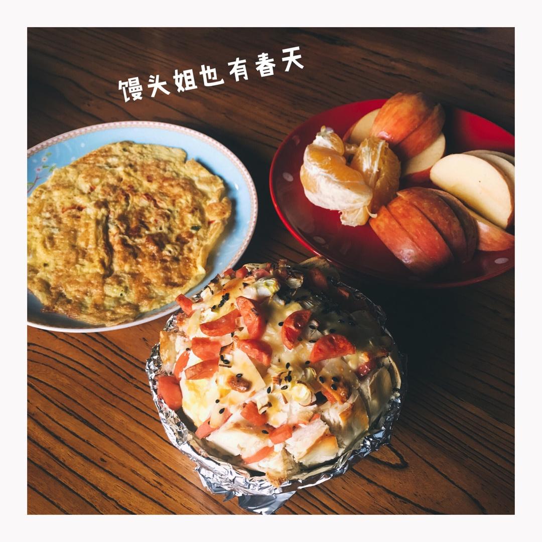 芝士烤馒头