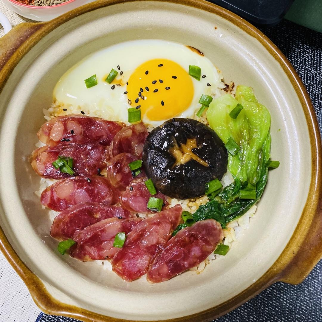 香喷喷的🍲腊肠煲仔饭（砂锅版）超简单神速