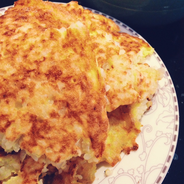 剩米饭鸡蛋煎饼
