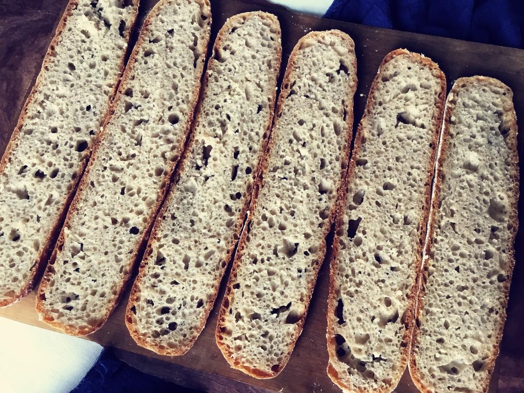 天然酵种面包（蛋糕或吐司模具代替铸铁锅）