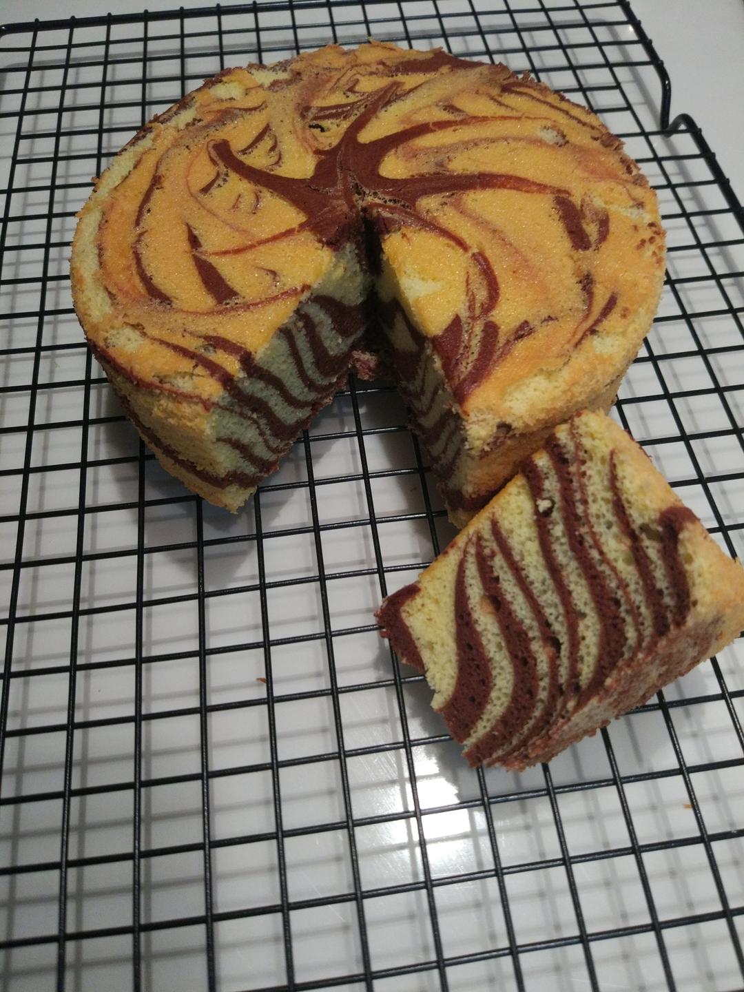 斑马纹戚风蛋糕