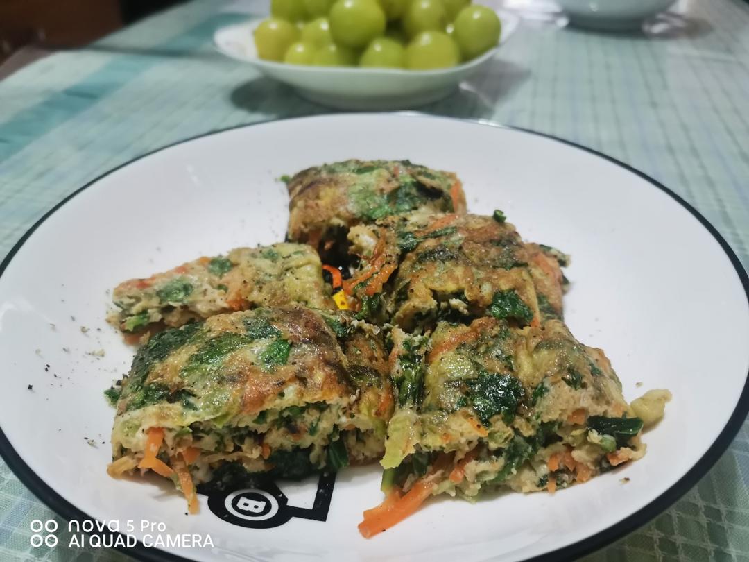 营养不长肉～生菜厚蛋烧