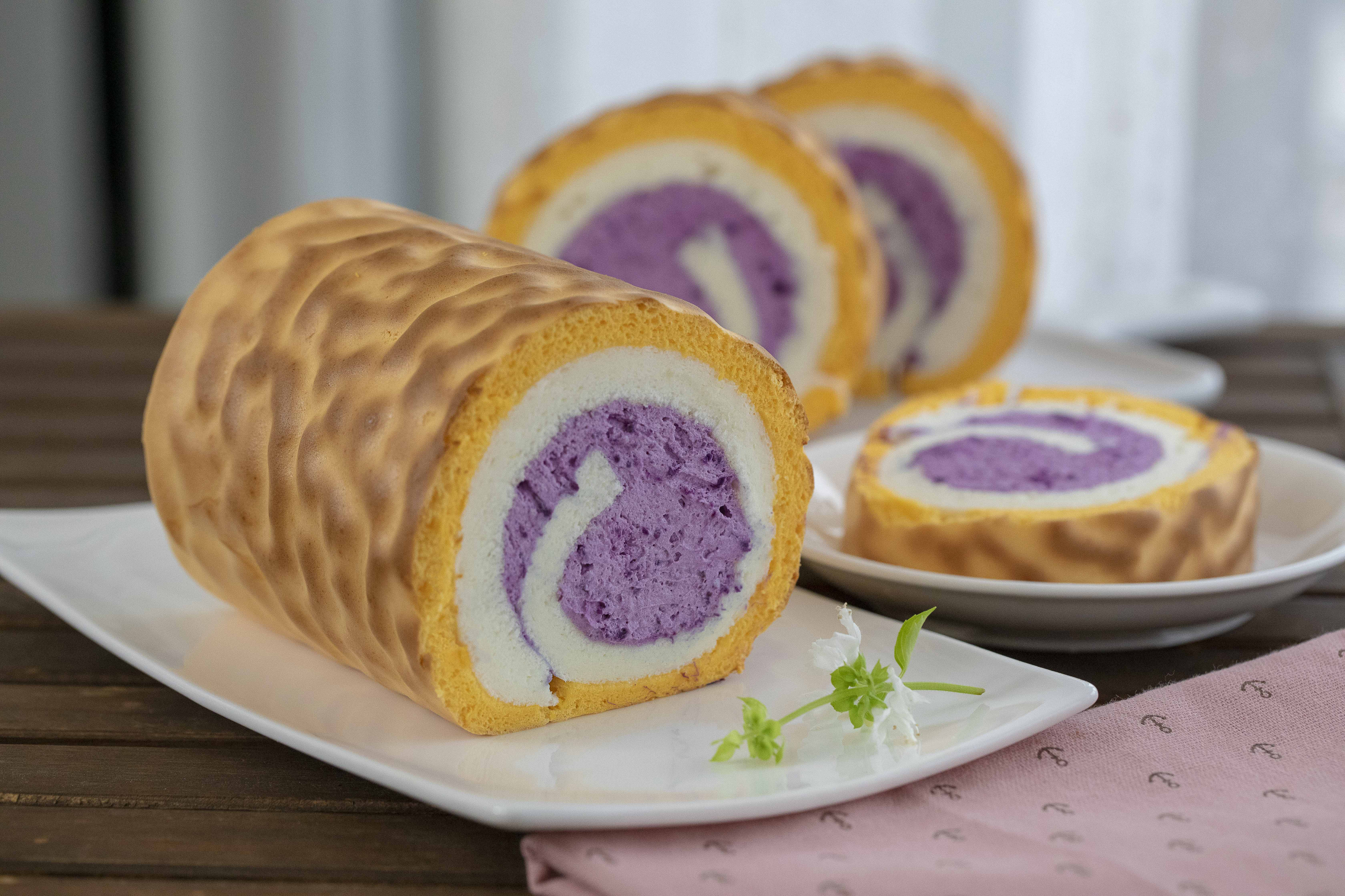 紫薯天使虎皮卷的做法