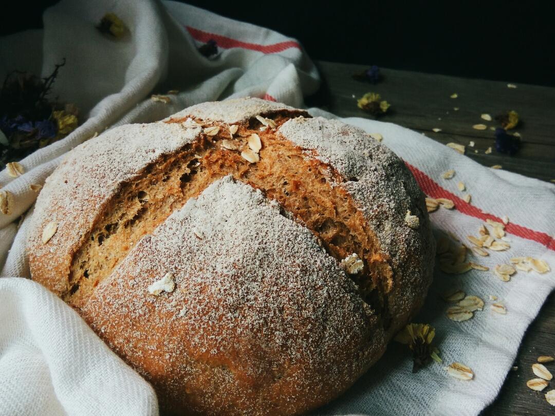 全麦黑麦乡村面包（无油低糖，冷藏发酵）