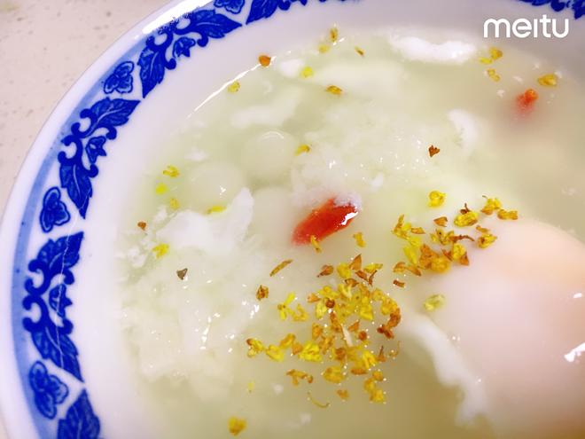 酒酿鸡头米水铺蛋的做法