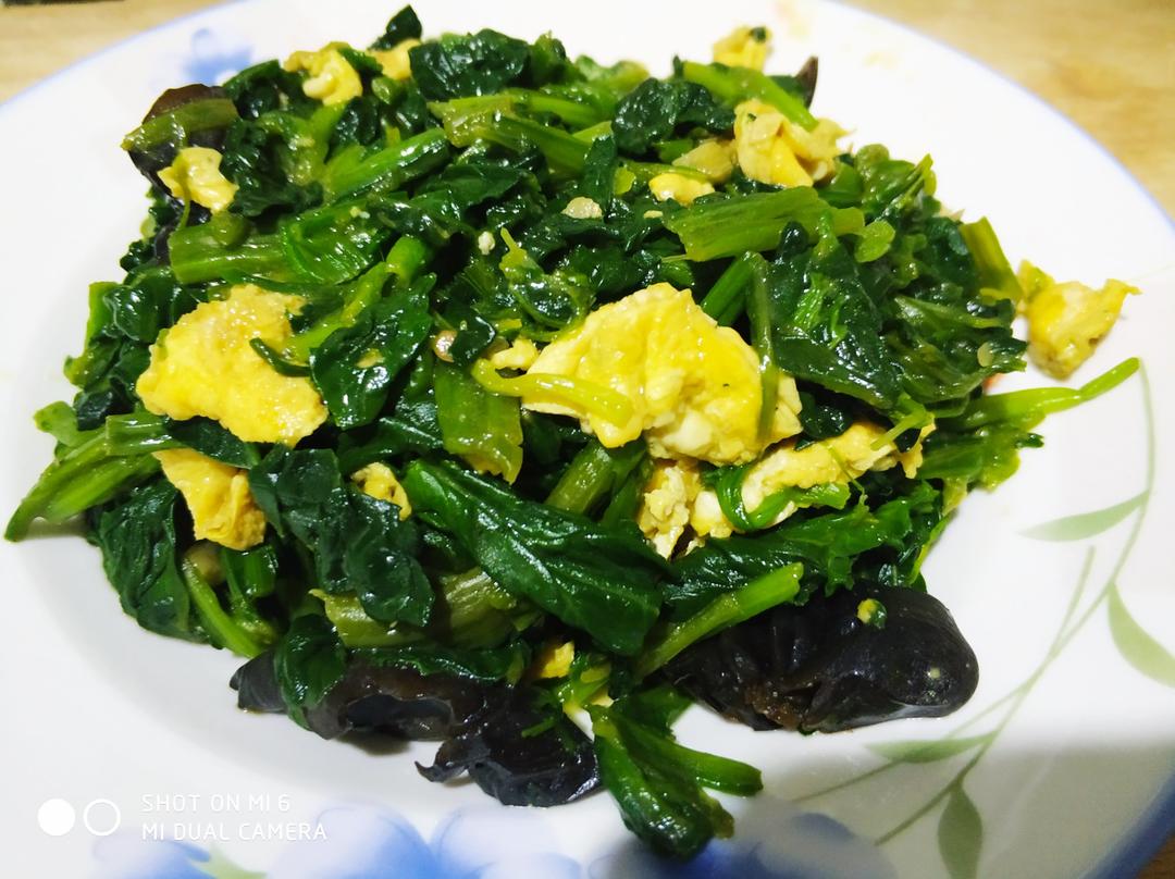 菠菜炒鸡蛋