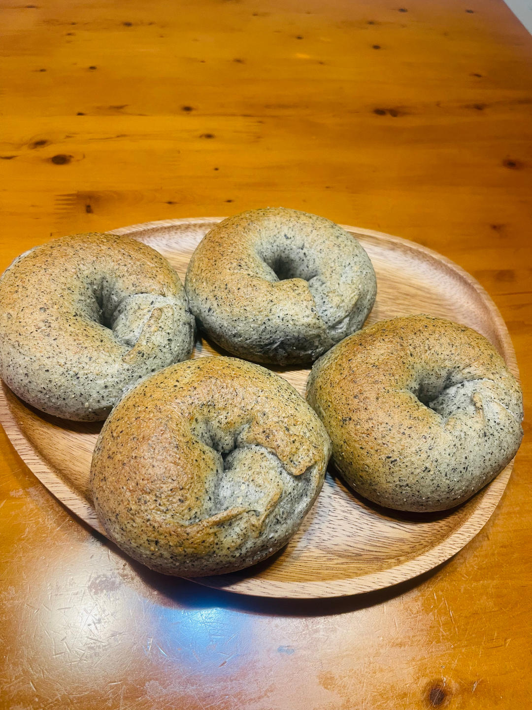双倍黑芝麻奶酥贝果🥯一起吃养生贝果吧