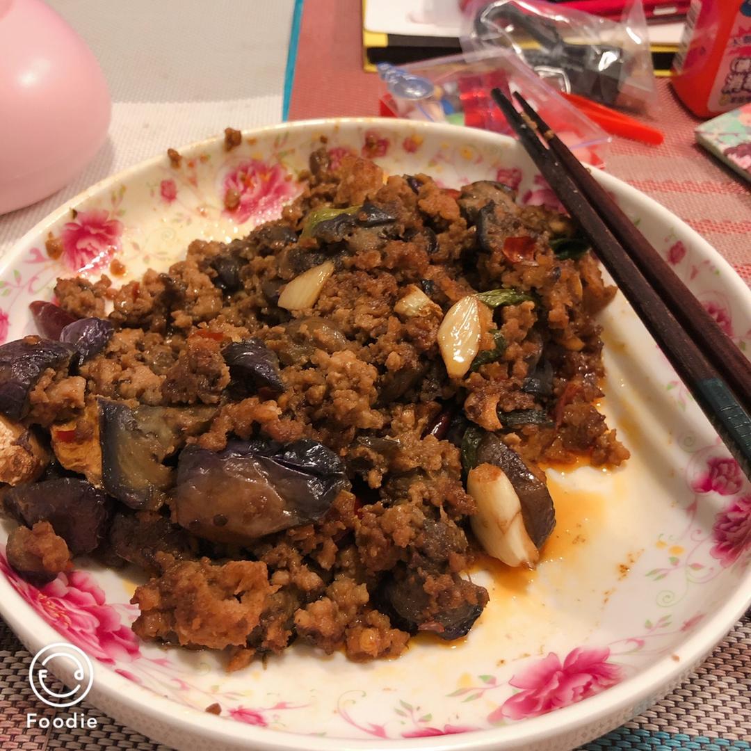 红烧肉沫茄子