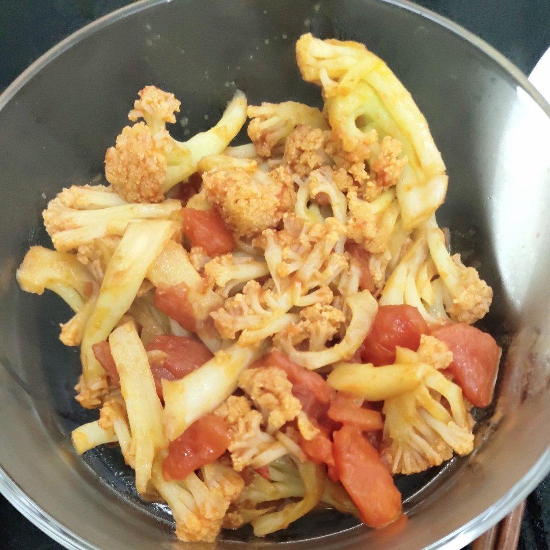 有机花菜炒西红柿