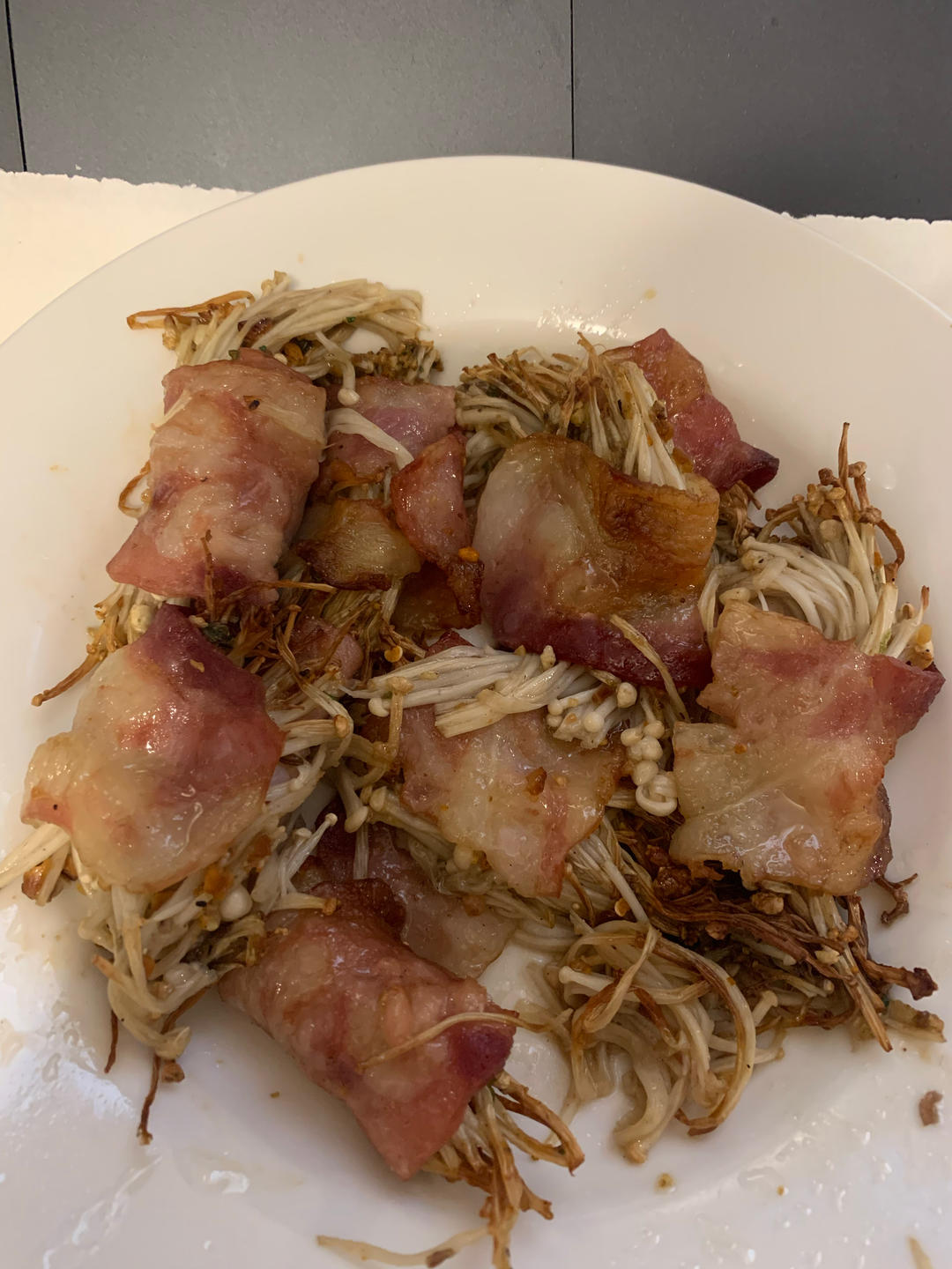 空气炸锅金针菇培根肉卷