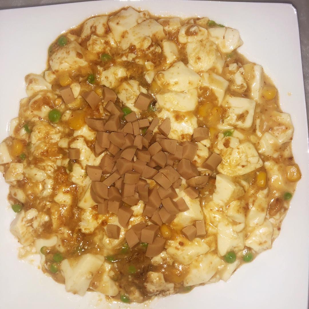 咸鸭蛋黄做的蟹黄豆腐