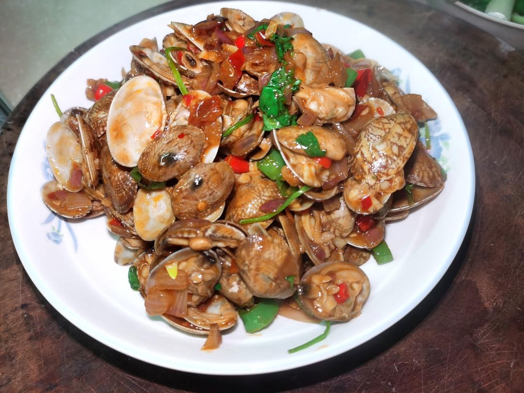 5分钟快手菜❗️秒杀路边摊爆炒花甲～好吃到爆