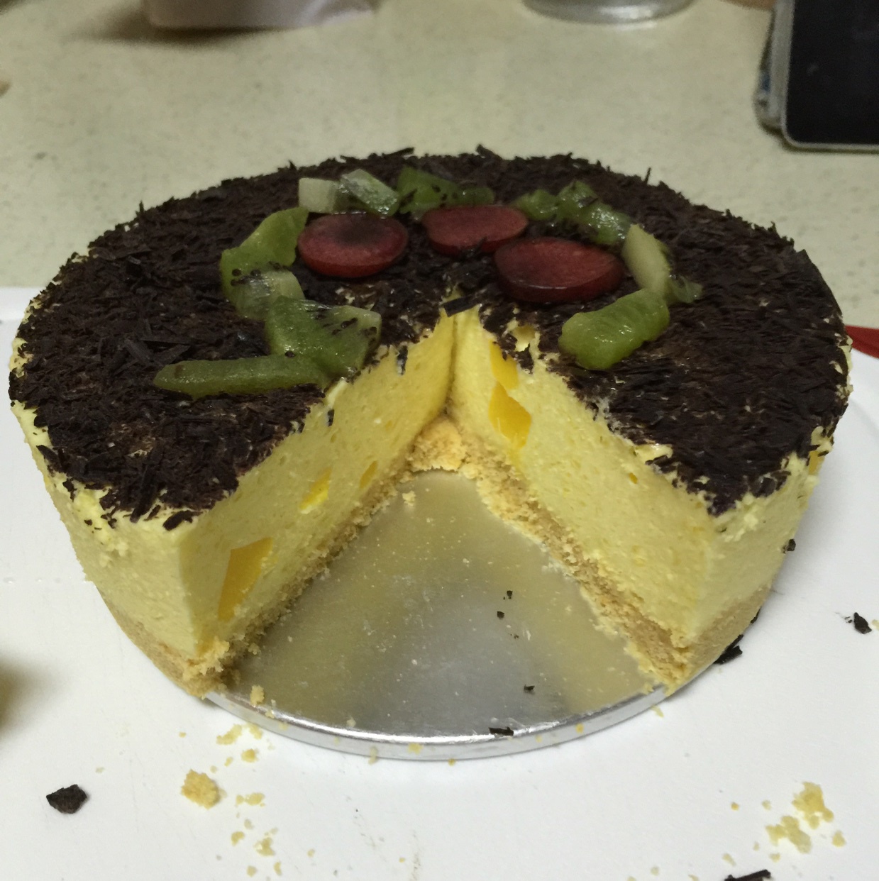料超足的芒果慕斯蛋糕