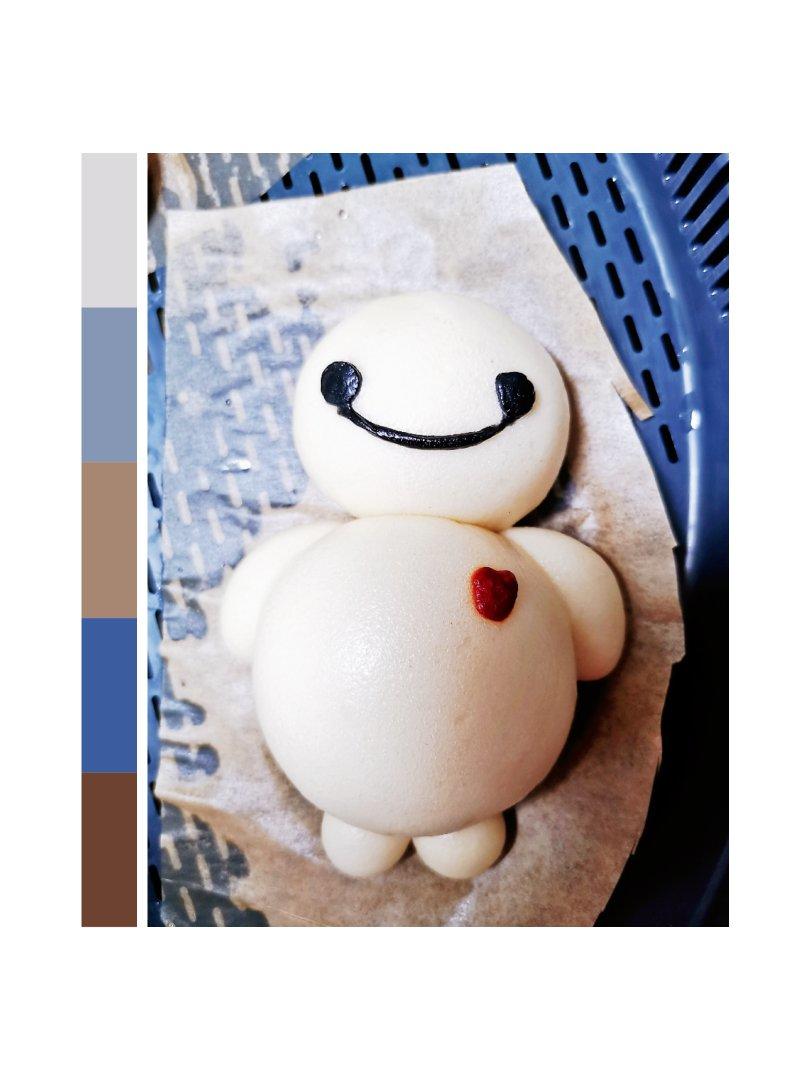 【原创】大白卡通造型馒头（超能陆战队Baymax）