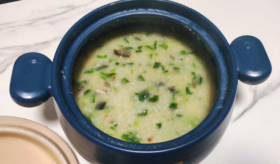 妈妈👩教我做的皮蛋瘦肉粥🥣简单快捷美味😋