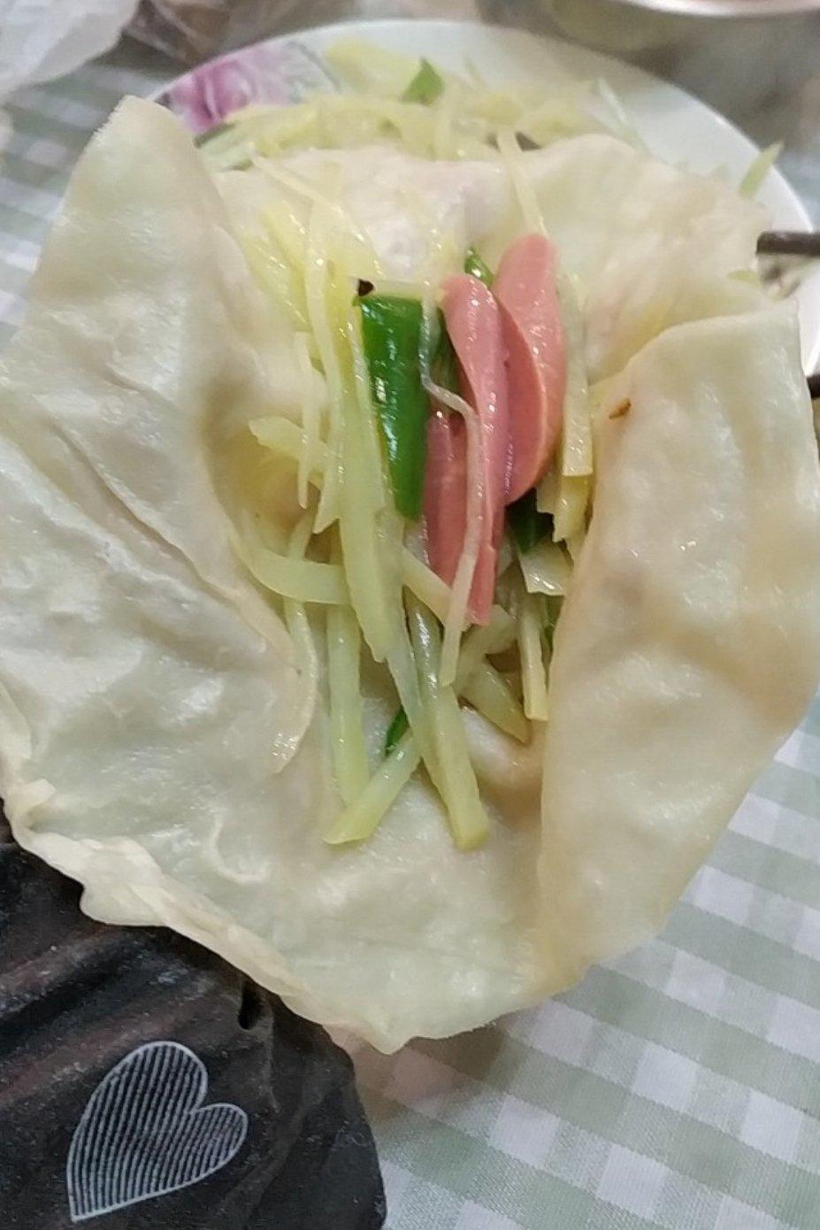 爱吃的小敏宝宝做的水烙馍