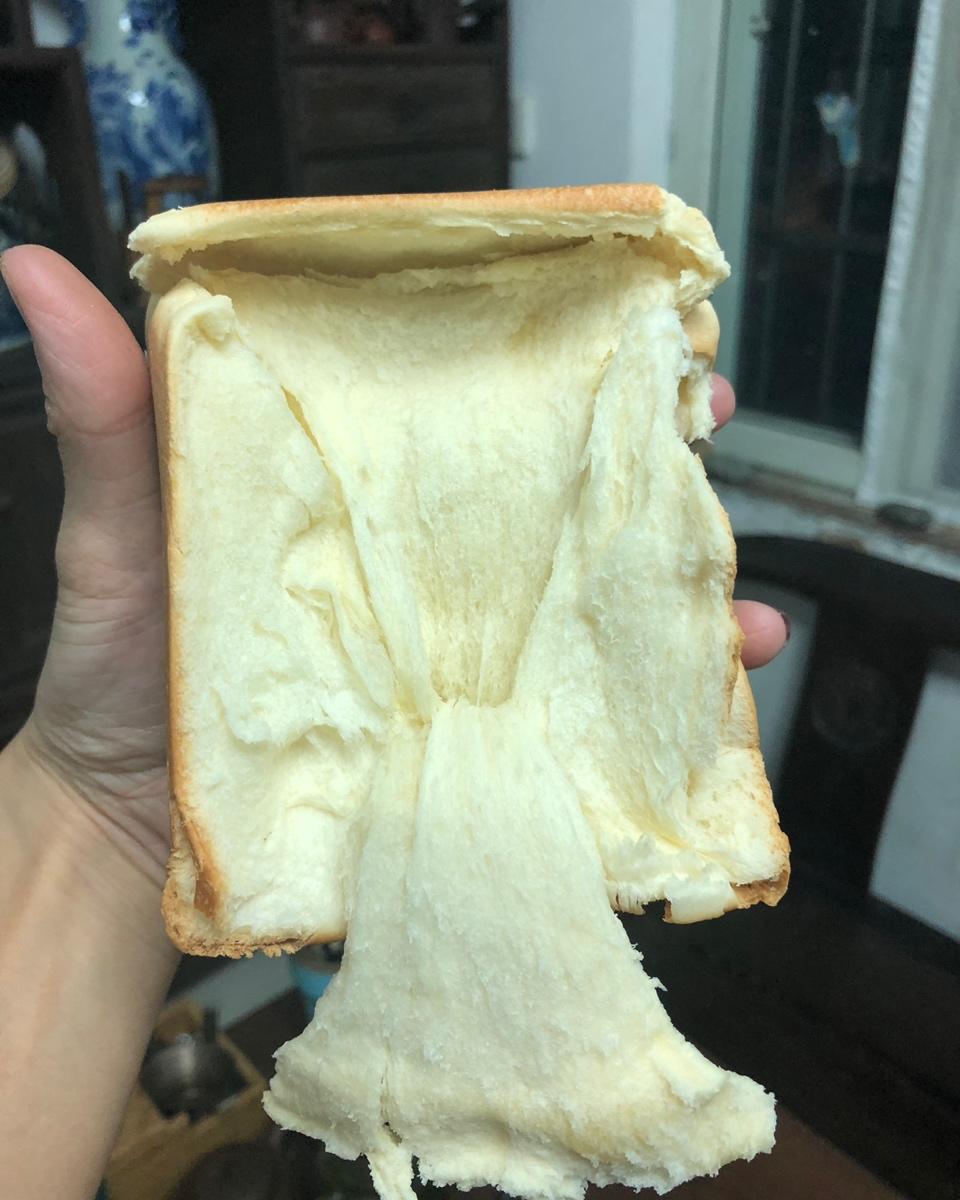 一次发酵纯奶手撕吐司面包（防止面团温度高的方法）B55