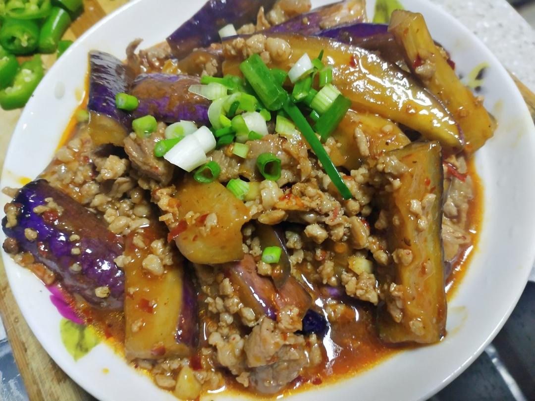红烧肉沫茄子